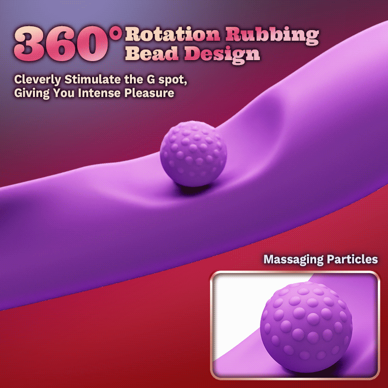 Tongue Licking Clitoral Stimulator G Spot Vibrator With 360° Rotation Rubbing Ball