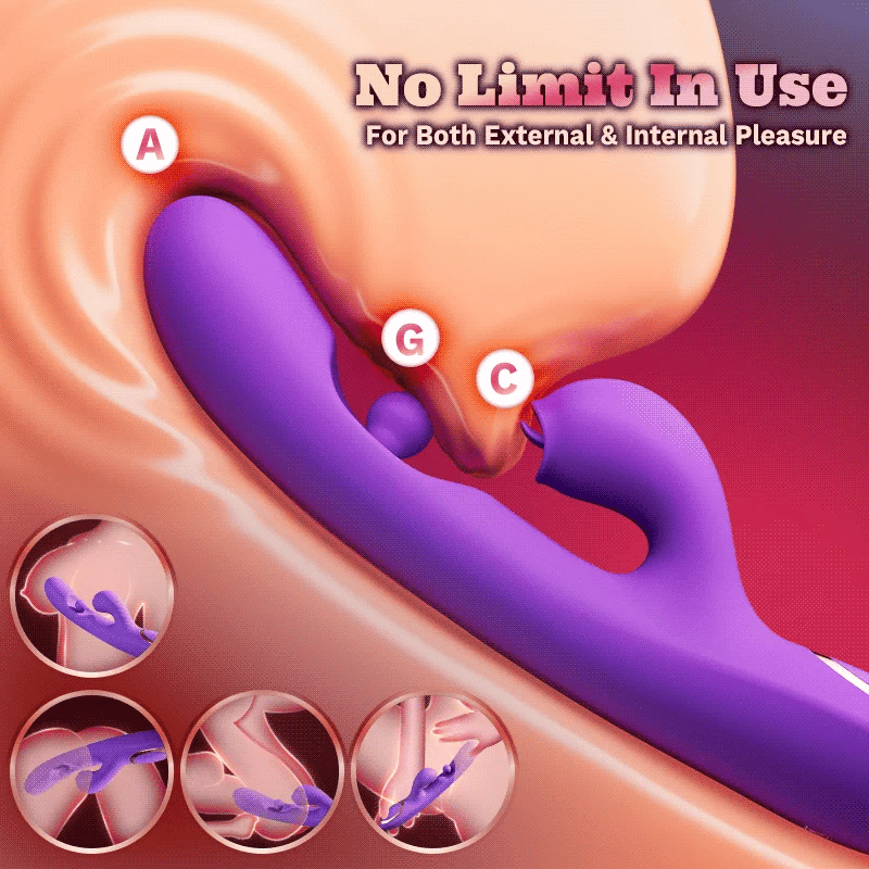 Tongue Licking Clitoral Stimulator G Spot Vibrator With 360° Rotation Rubbing Ball