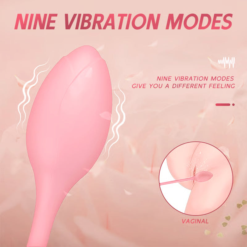 Rose Vibrator G-Spot Vibrating & Clit Nipple Sucking Or Tapping For Couple