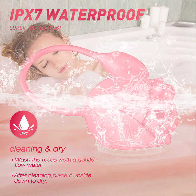 Rose Vibrator G-Spot Vibrating & Clit Nipple Sucking Or Tapping For Couple