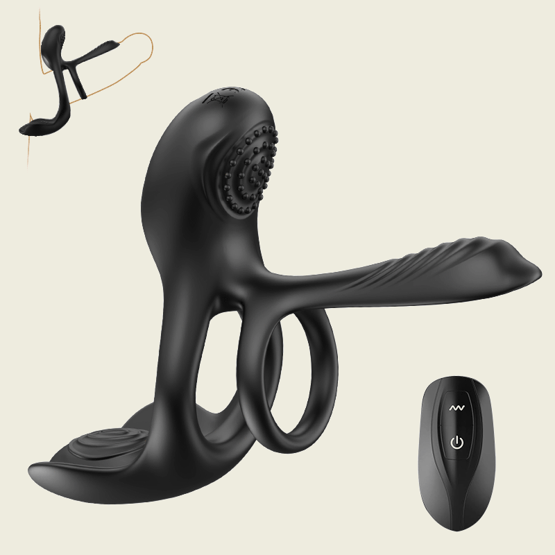 10 Vibrations Penis Ring & Sleeve 2 IN 1 for Couple