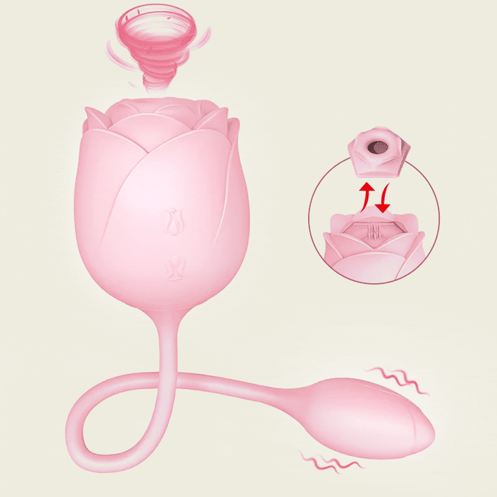 Rose Vibrator G-Spot Vibrating & Clit Nipple Sucking Or Tapping For Couple