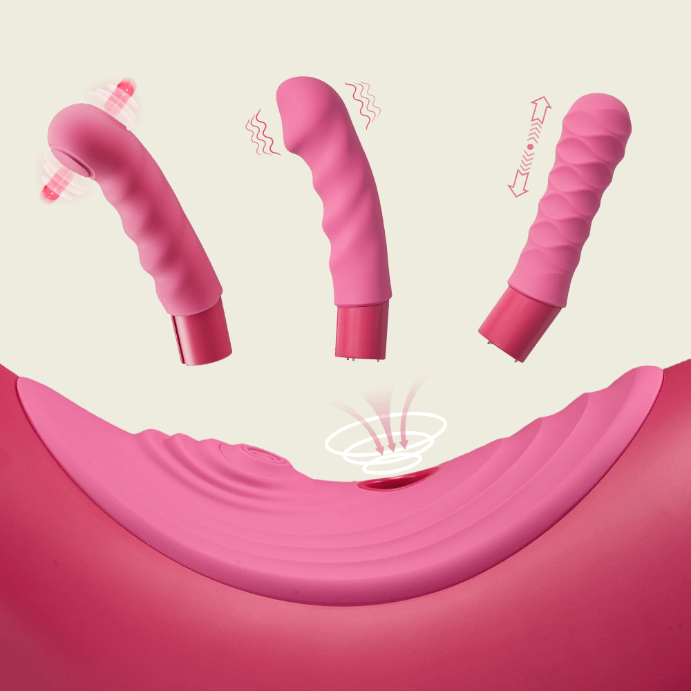 Rider Desire, Hands-Free Vibrators with 3 Attachments, Dual Stimulation with 5 Functions, Sex Toy for Women