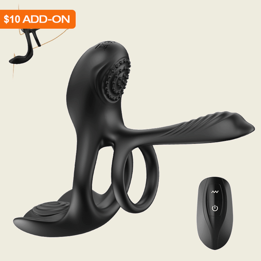 10 Vibrations Penis Ring & Sleeve 2 IN 1 for Couple