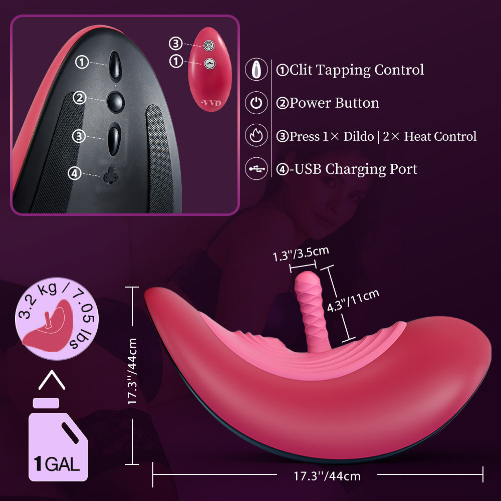 VVD Rider Desire –Riding Sex Machine Sex Saddle with 3 Interchangeable Vibrators