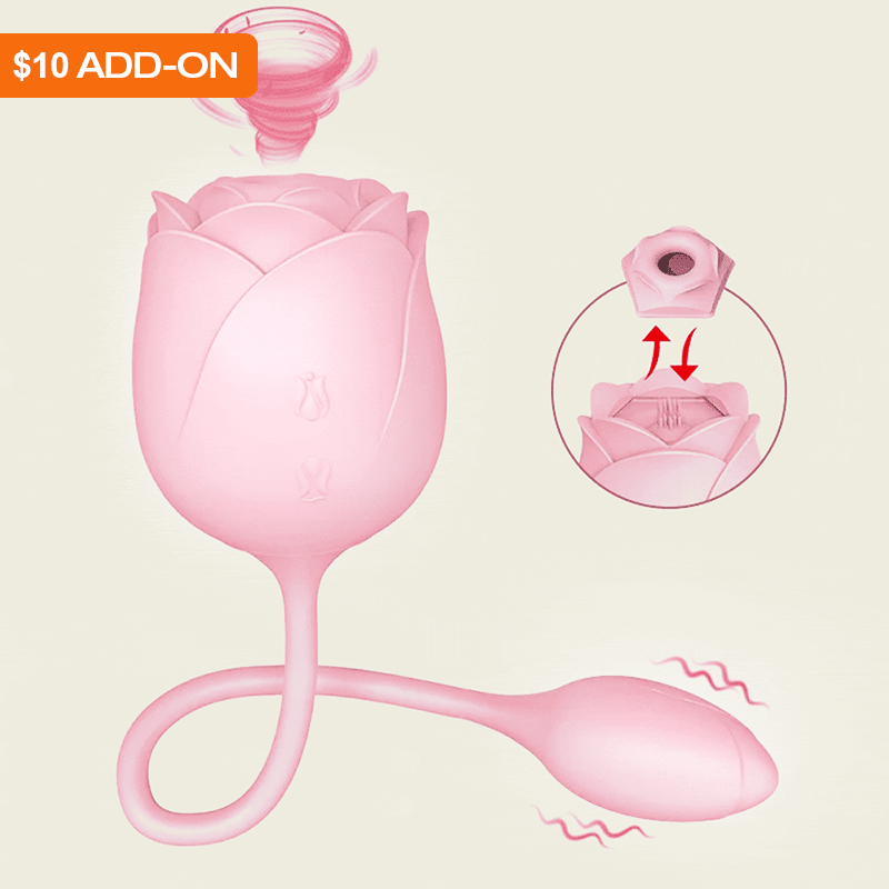 Rose Vibrator G-Spot Vibrating & Clit Nipple Sucking Or Tapping For Couple