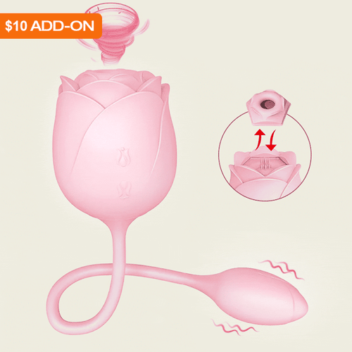 Rose Vibrator G-Spot Vibrating & Clit Nipple Sucking Or Tapping For Couple