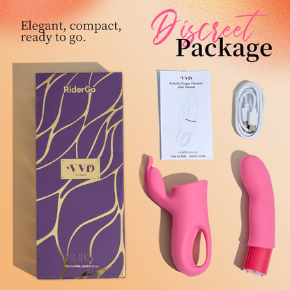 RiderGo Finger Vibrator – Smart G-spot & Clitoral Stimulator with Magnetic Attachment