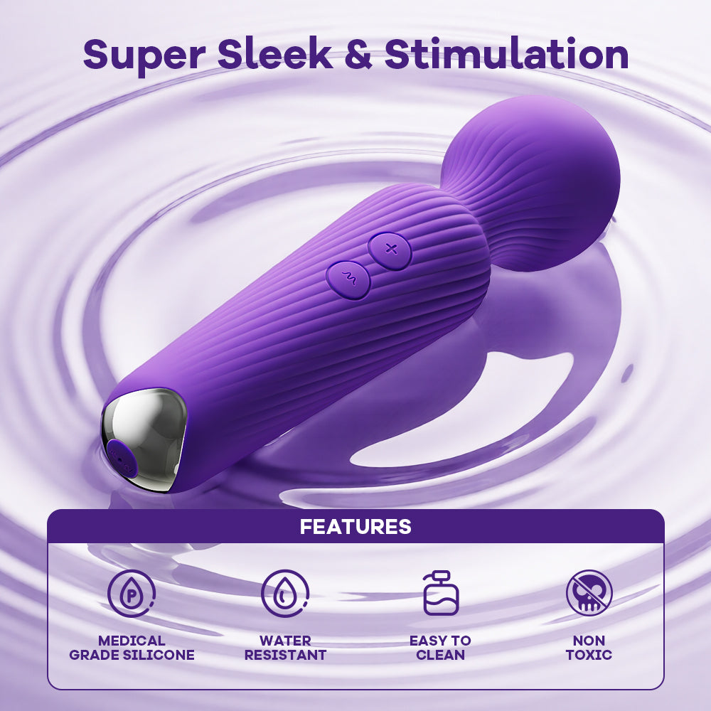 LUCIA Massage Wand – Silicone Vibrator with 6 Patterns