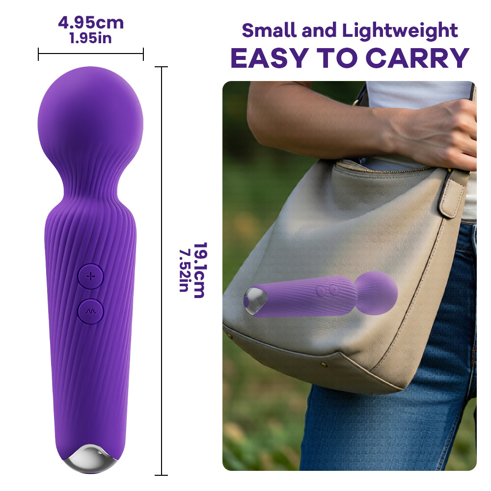 LUCIA Massage Wand – Silicone Vibrator with 6 Patterns