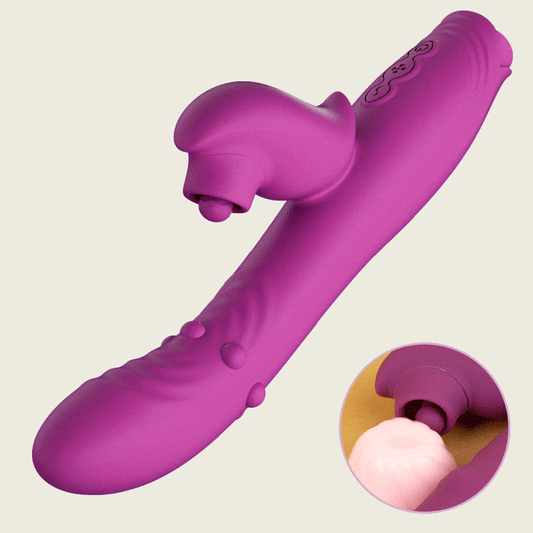 Liliana - 4 In 1 Tapping Wiggling G-spot Vibrator With Rolling Beads