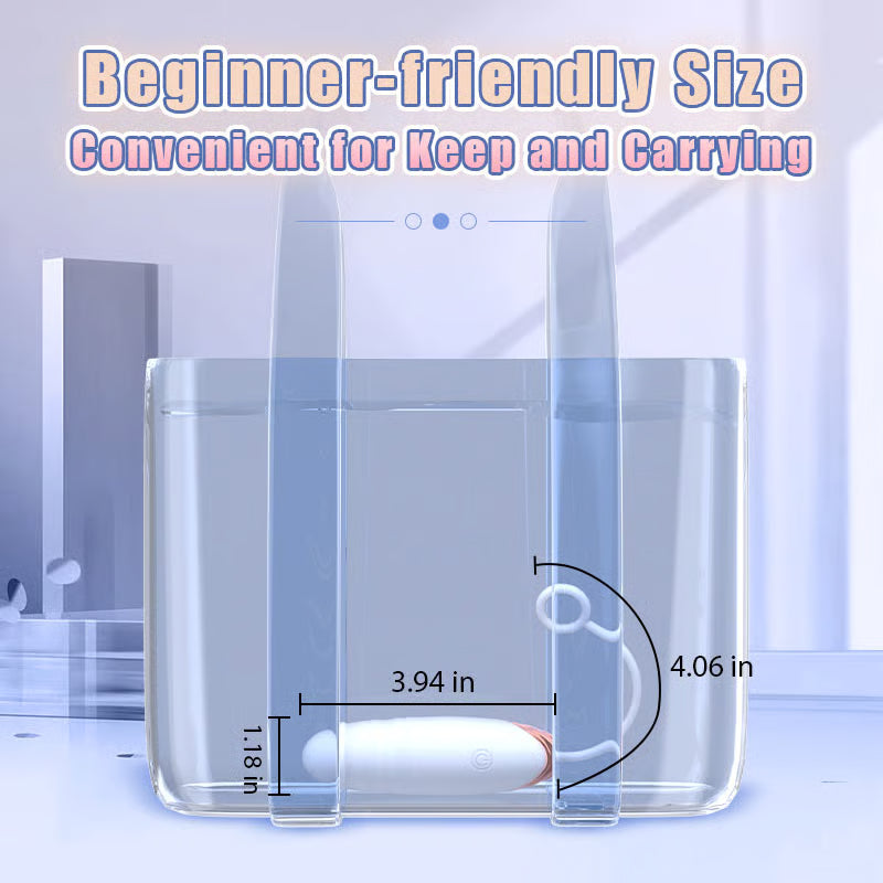 Thrusting & 42°C Heating Portable Bullet Vibrator Double Stimulation For Beginner