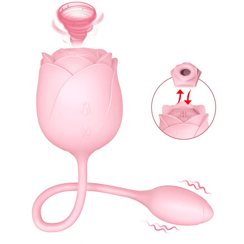 Rose Vibrator G-Spot Vibrating & Clit Nipple Sucking Or Tapping For Couple