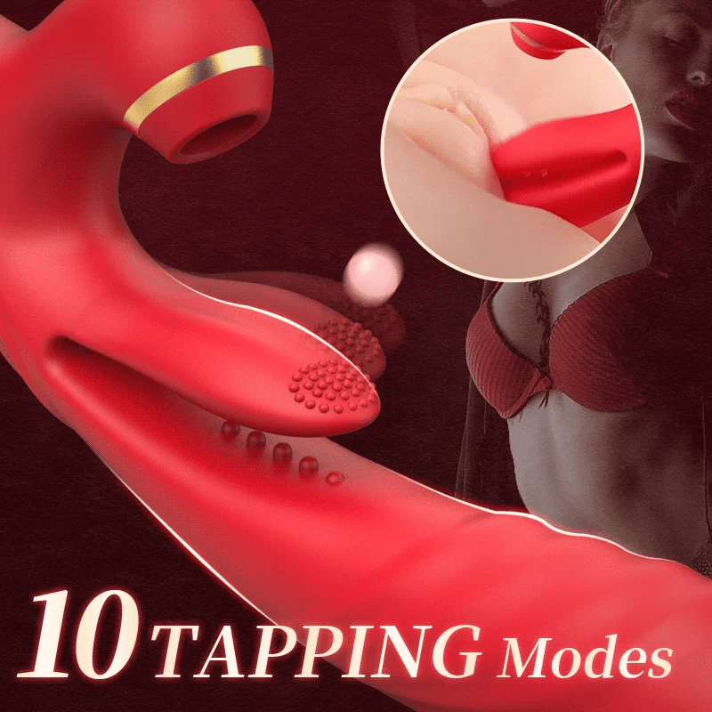 7 Sucking 3 Thrusting & Vibration 10 Tapping G Spot Vibrator Free Shipping