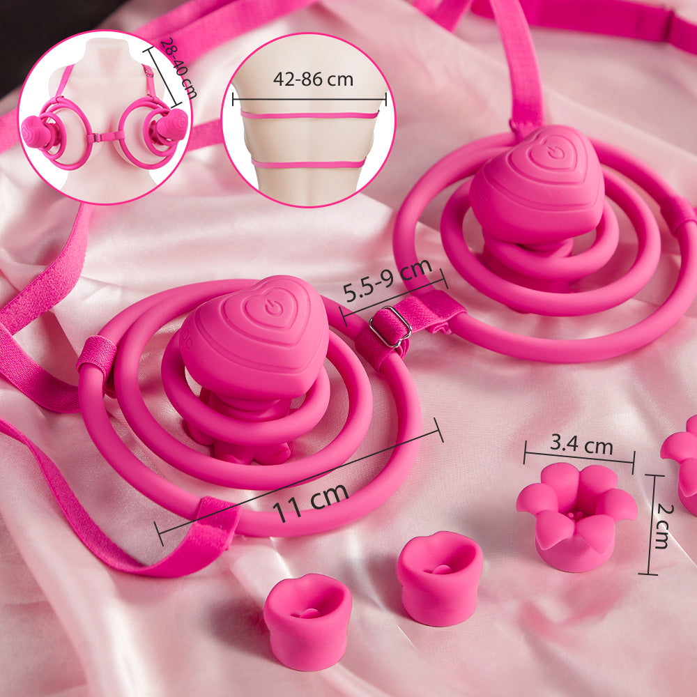 VVD Vkini Hands-Free Nipple Vibrator with 2 Magnetic Attachments and VVD Vkini Hands-Free Nipple Vibrator with 2 Magnetic Attachments and