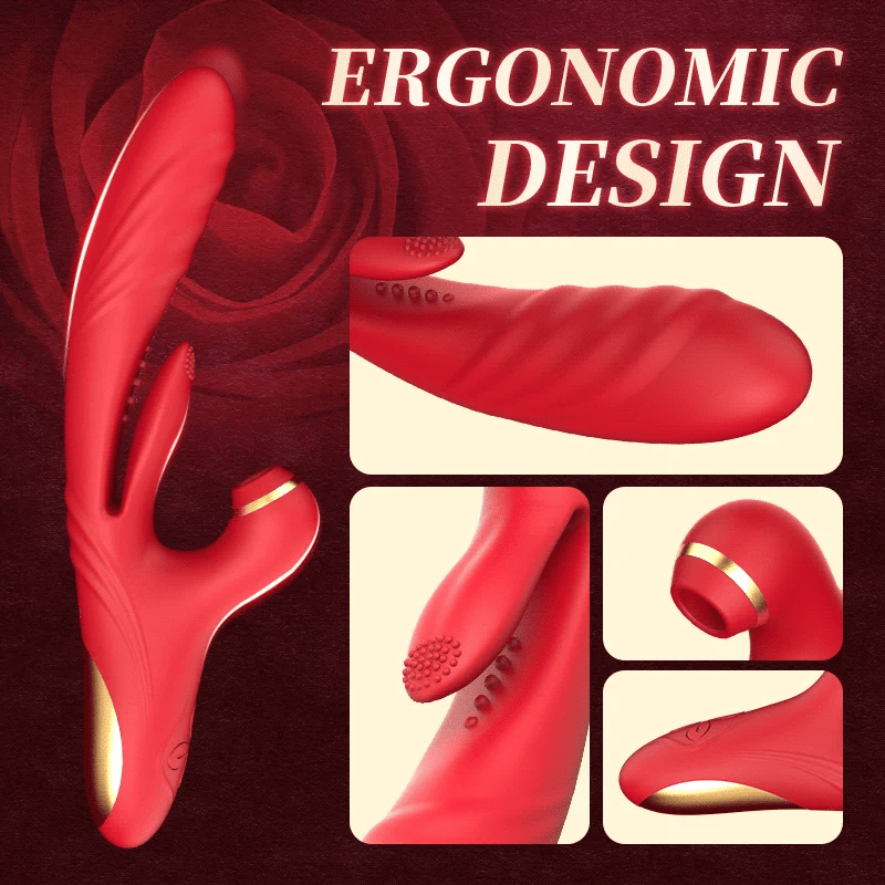 7 Sucking 3 Thrusting & Vibration 10 Tapping G Spot Vibrator Free Shipping