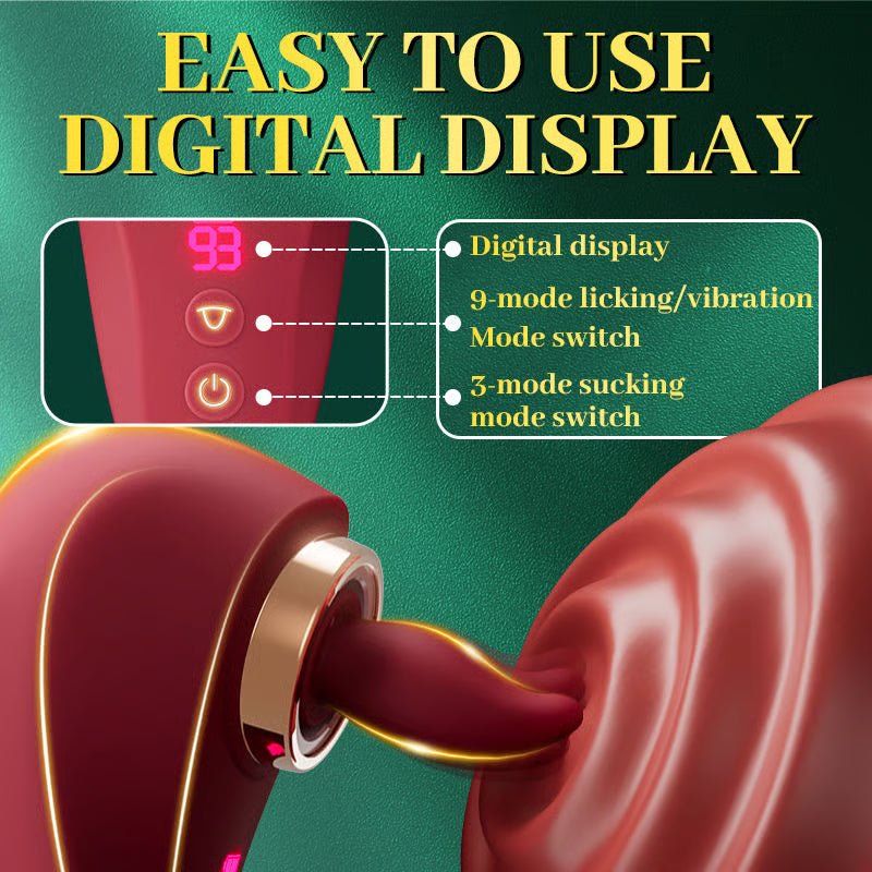 Breast Pump 3 Suction 9 Vibration Tongue Licking Includes 2 Removable Cups