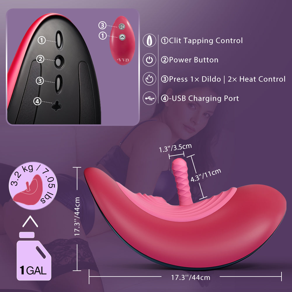 Rider Desire, Sex Saddle with 3 Attachments for Couples