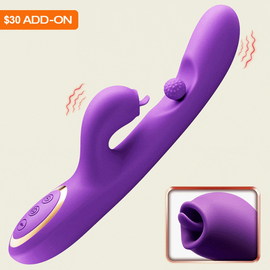 Tongue Licking Clitoral Stimulator G Spot Vibrator With 360° Rotation Rubbing Ball