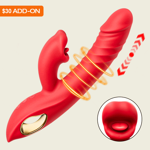 Chloe - 4 In 1 Thrusting & Licking Biting G-spot Vibrator Tongue Clitoral Stimulator